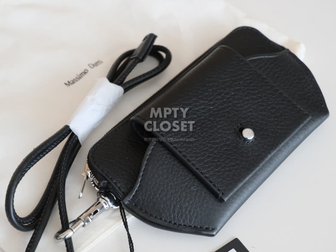 마시모두띠 나빠 레더 선글라스 목걸이 지갑 블랙 상품이미지4