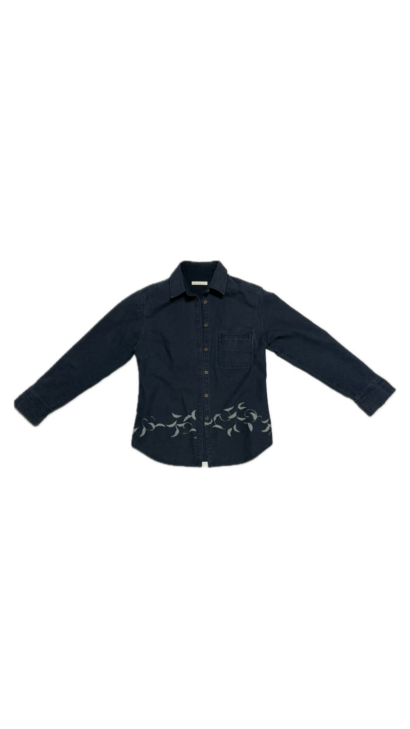 데님 우드 버튼 셔츠 상품이미지1