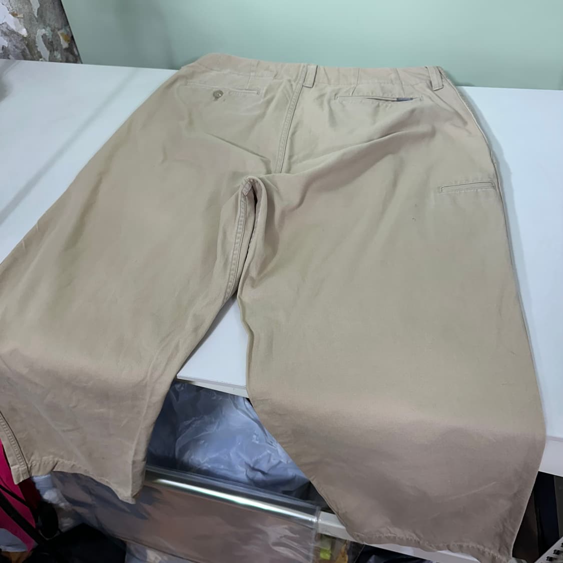 L-XL 에스피오나지 라이트베이지 테이퍼드와이드핏 치노팬츠 상품이미지5