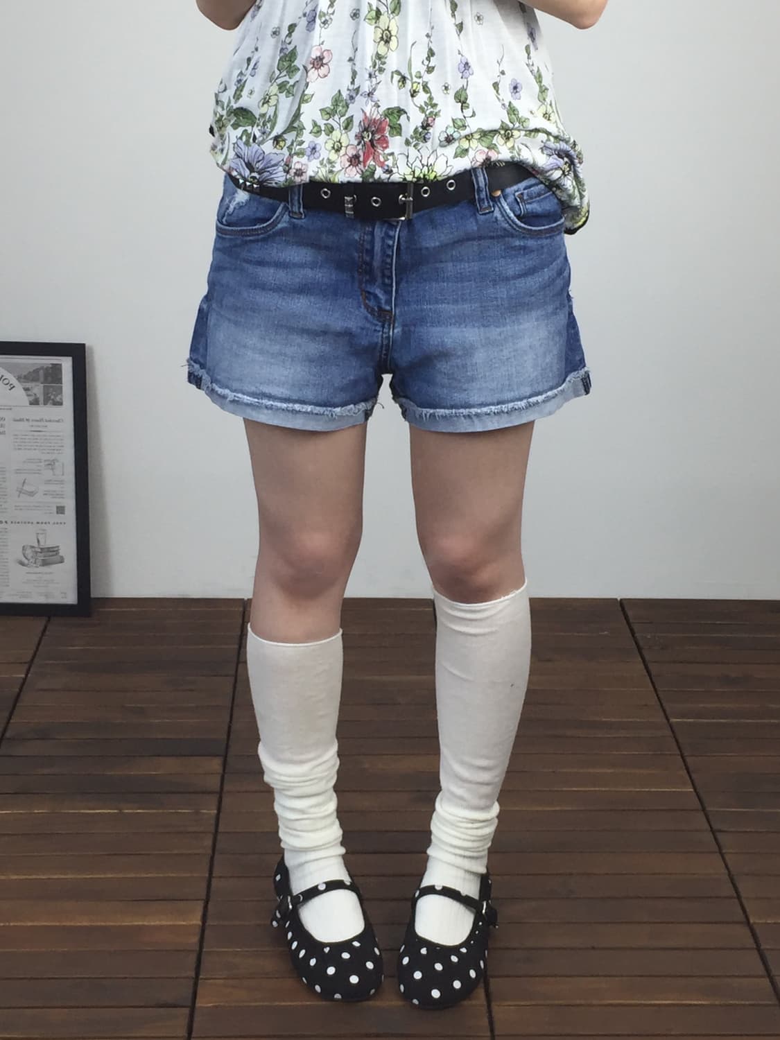 Vintage 'See Thru Soul' Denim Shorts 상품이미지1
