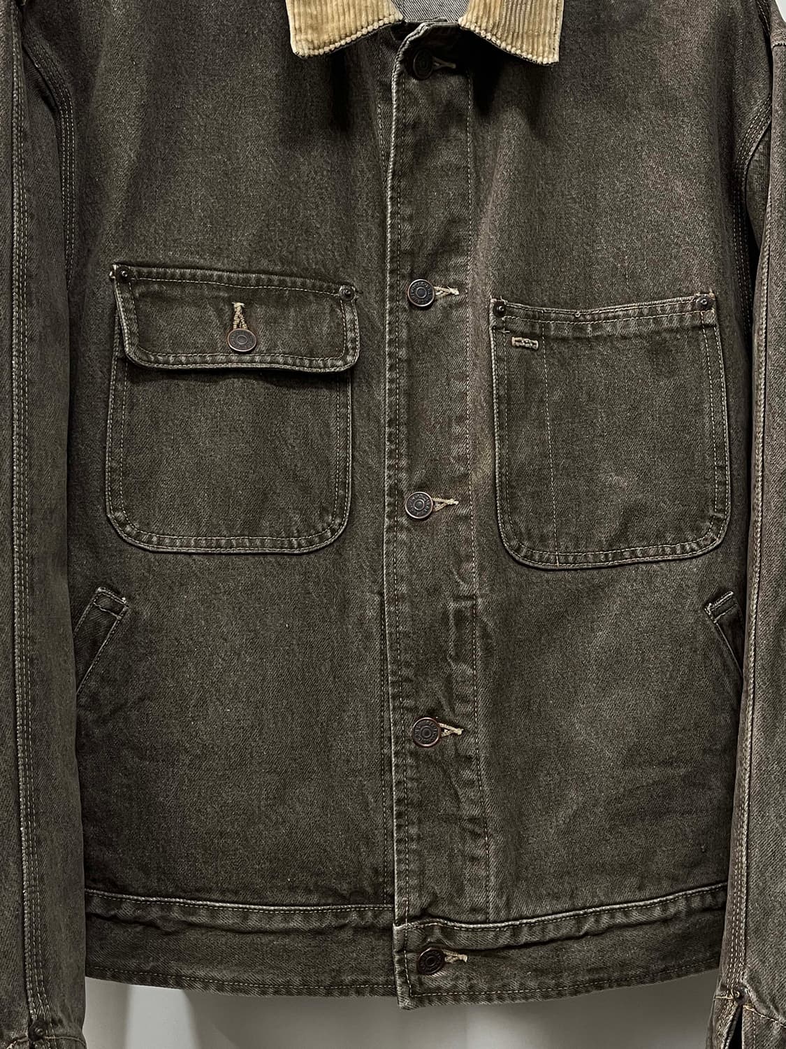 90's usa 폴로랄프로렌 칸예웨스트 스톤그레이 덩가리 데님 트러커자켓 상품이미지6