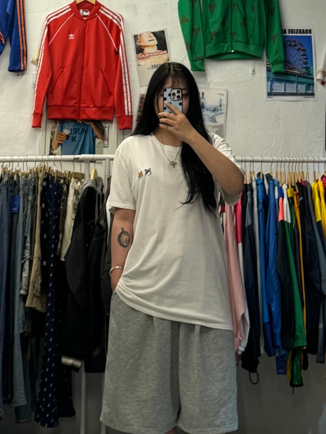 메종키츠네 더블 폭스 화이트 반팔 XXL 상품이미지1