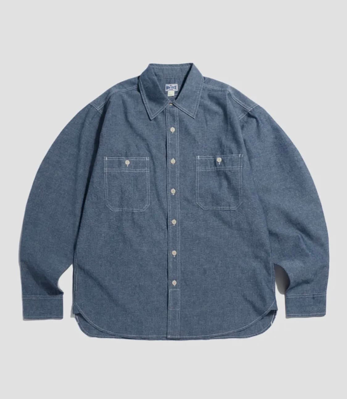 브론슨 논스탁 샴브레이 셔츠 XL 라이트 인디고 컬러 상품이미지2