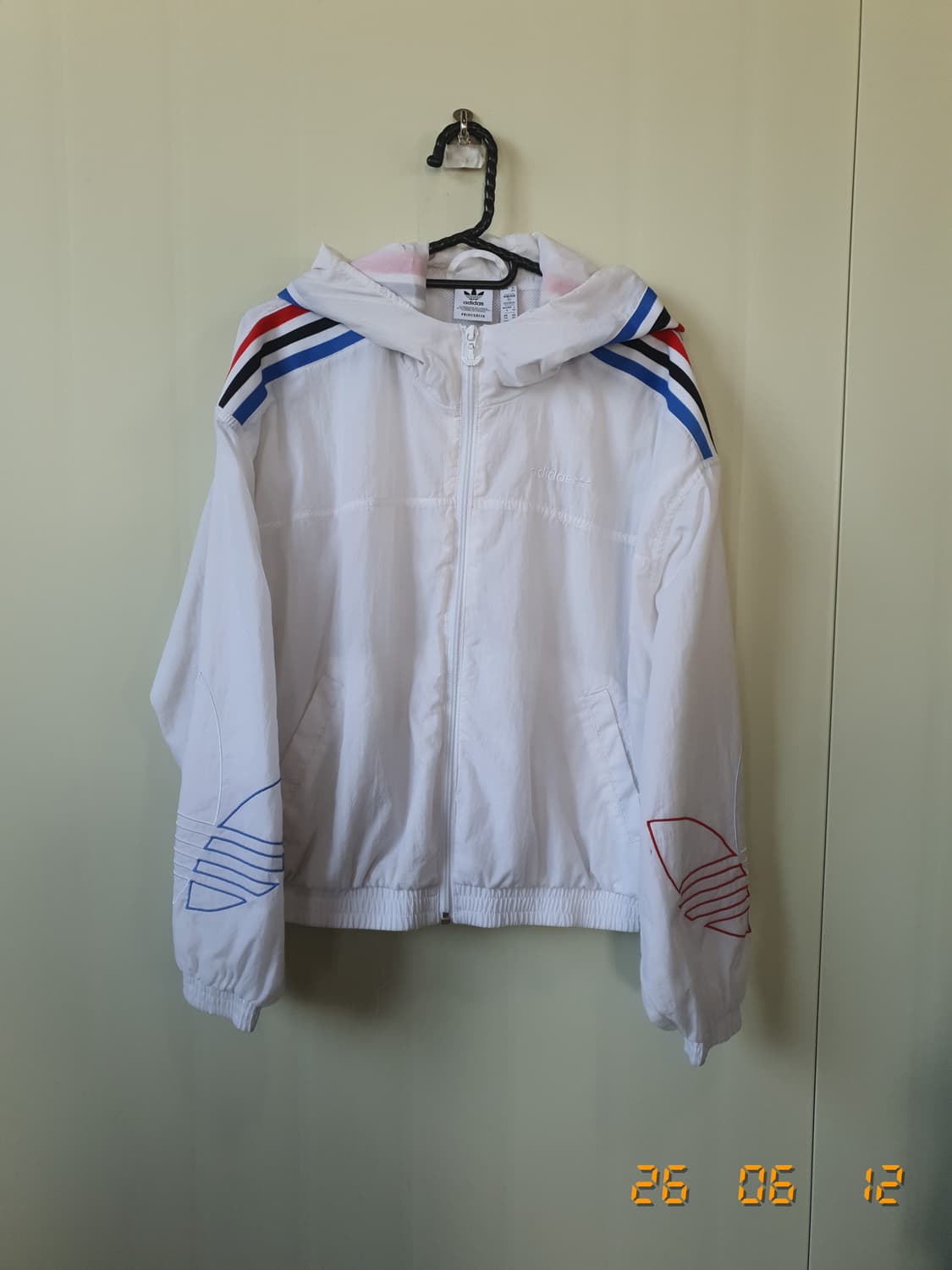 아디다스 후드 바람막이 XS 화이트 상품이미지1
