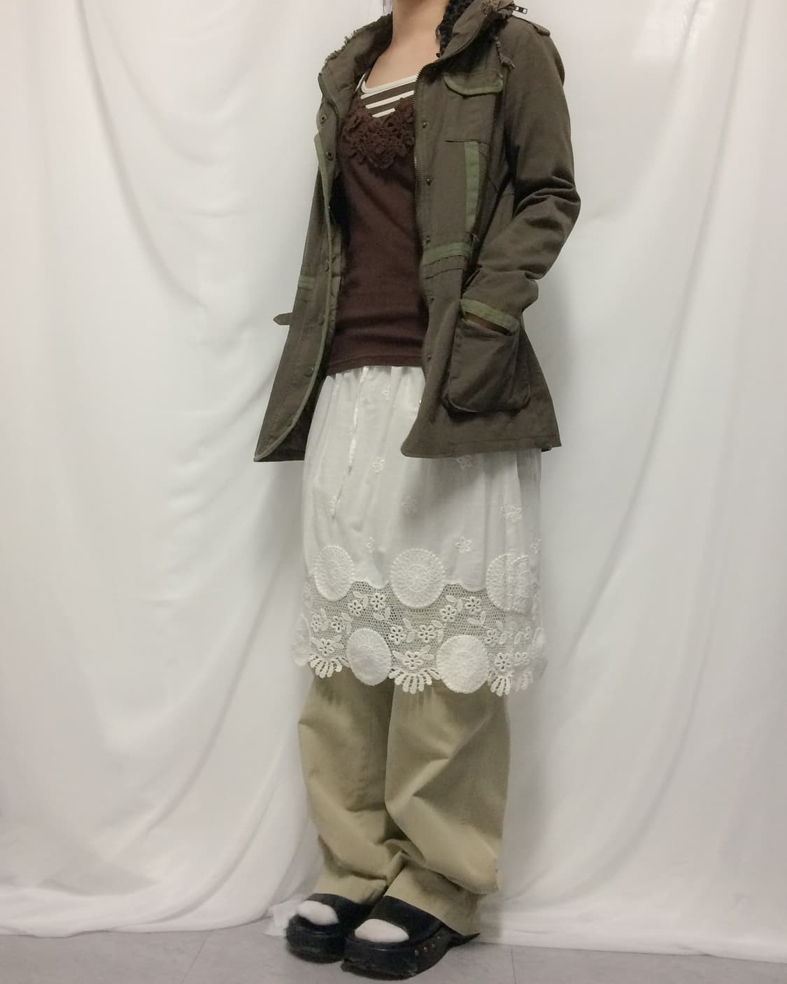 Multi pocket line detail high neck jacke 상품이미지7