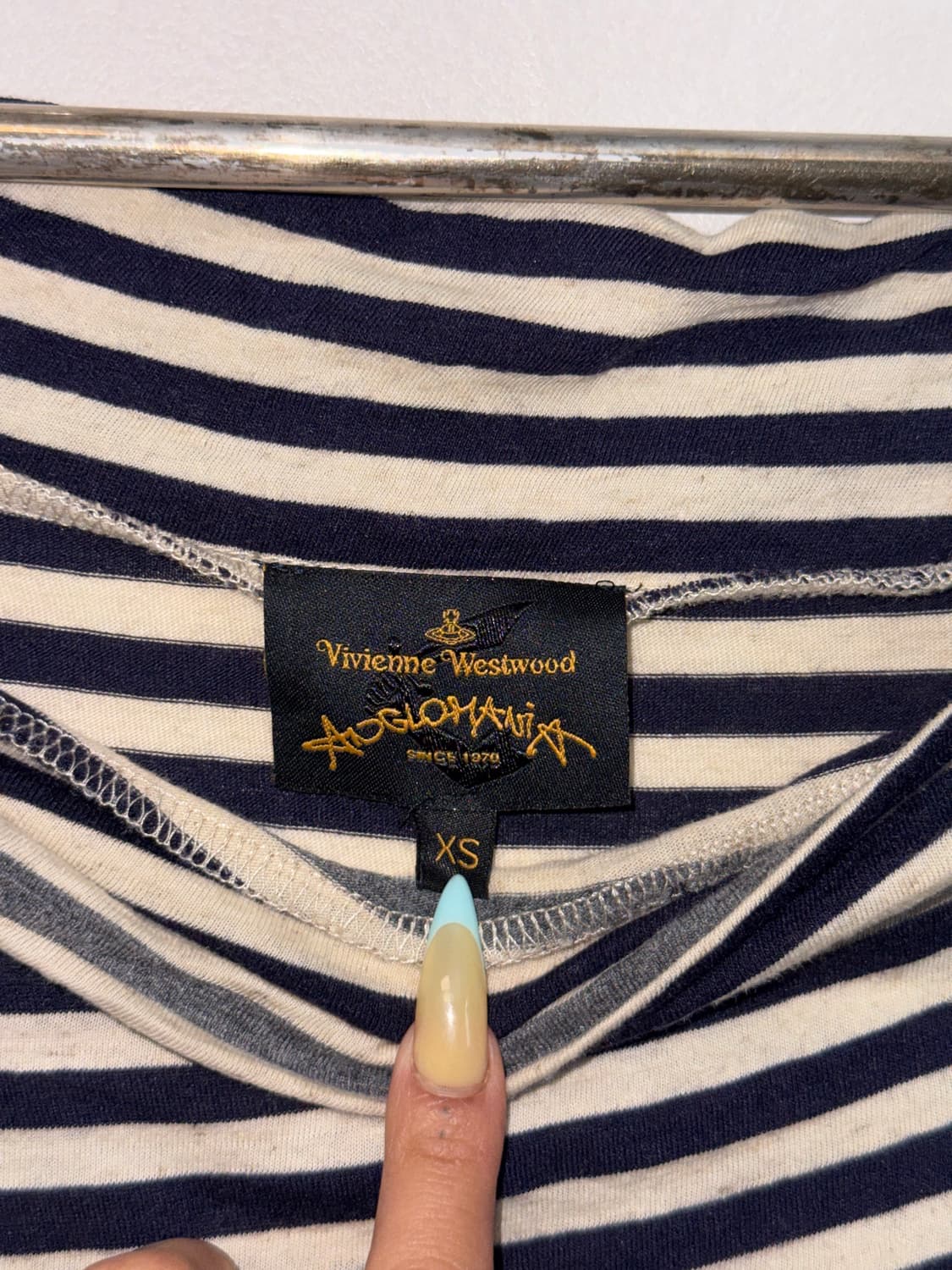 Vivienne Westwood stripe cowl 오프숄더 t 상품이미지5
