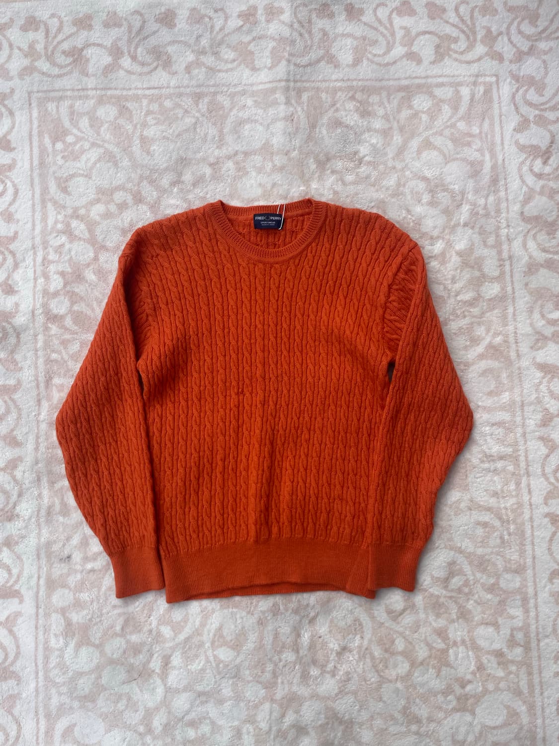 Fred Perry 오렌지 케이블 니트 (Made in Japan) 상품이미지1