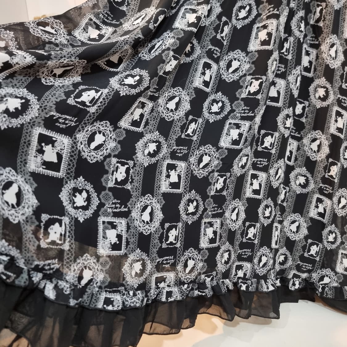 axes femme 블랙 패턴 원피스 상품이미지4