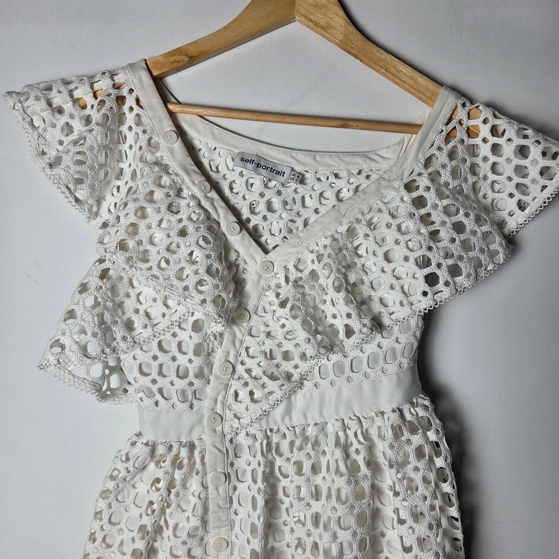 [self-portrait] 셀프포트레이트 프릴 크로쉐 레이스 롱 원피스 상품이미지2
