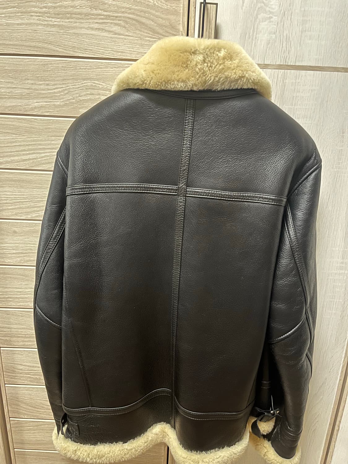 [M] 스페로네 B-3 리얼 레더 (램스킨) 무스탕 브라운 상품이미지3