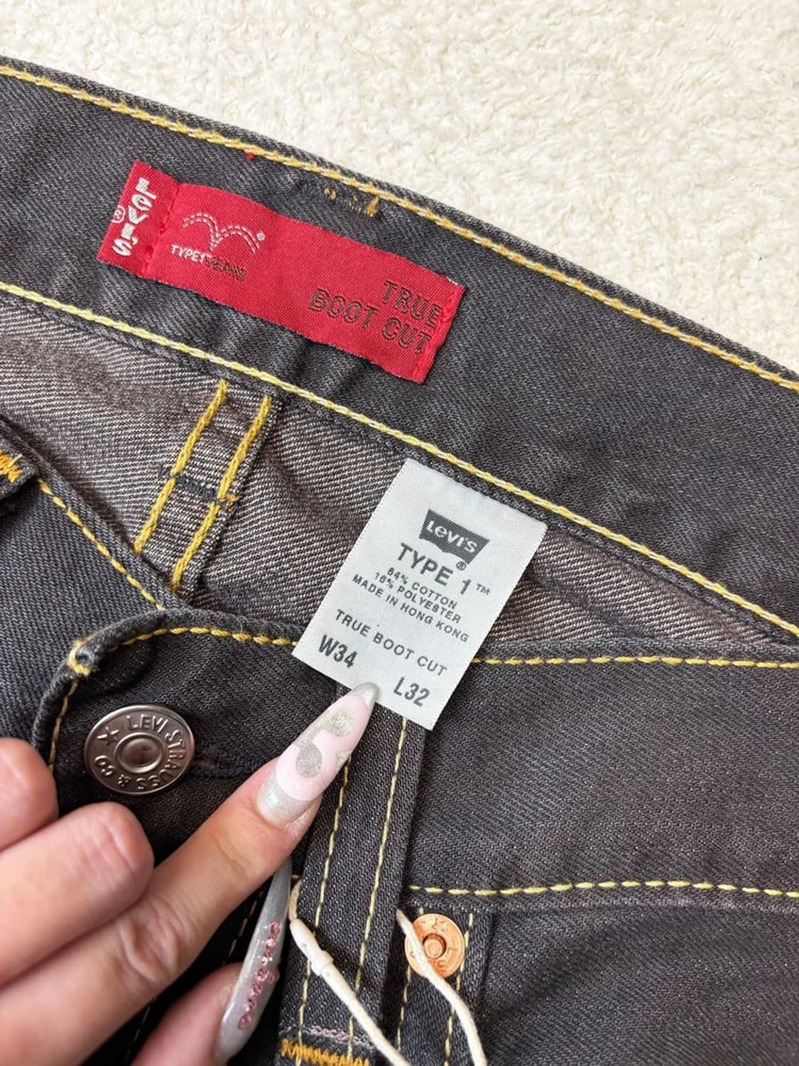 리바이스 00's 타입 1 트루 부츠컷 데님 팬츠 PN6429 상품이미지8