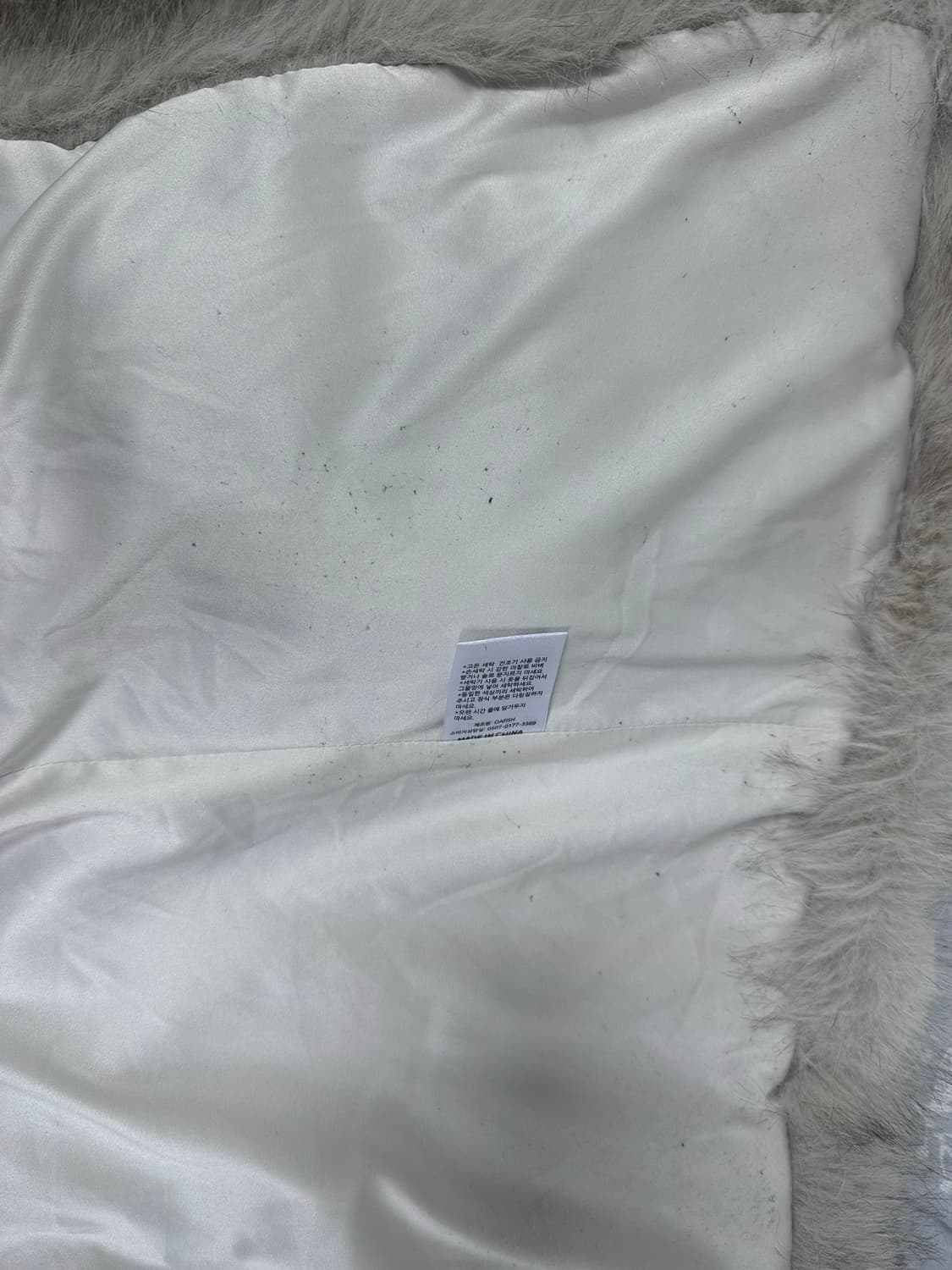 오피쉬 퍼자켓 라이트 그레이 FLUFFY MIX FUR JACKET, L 상품이미지2