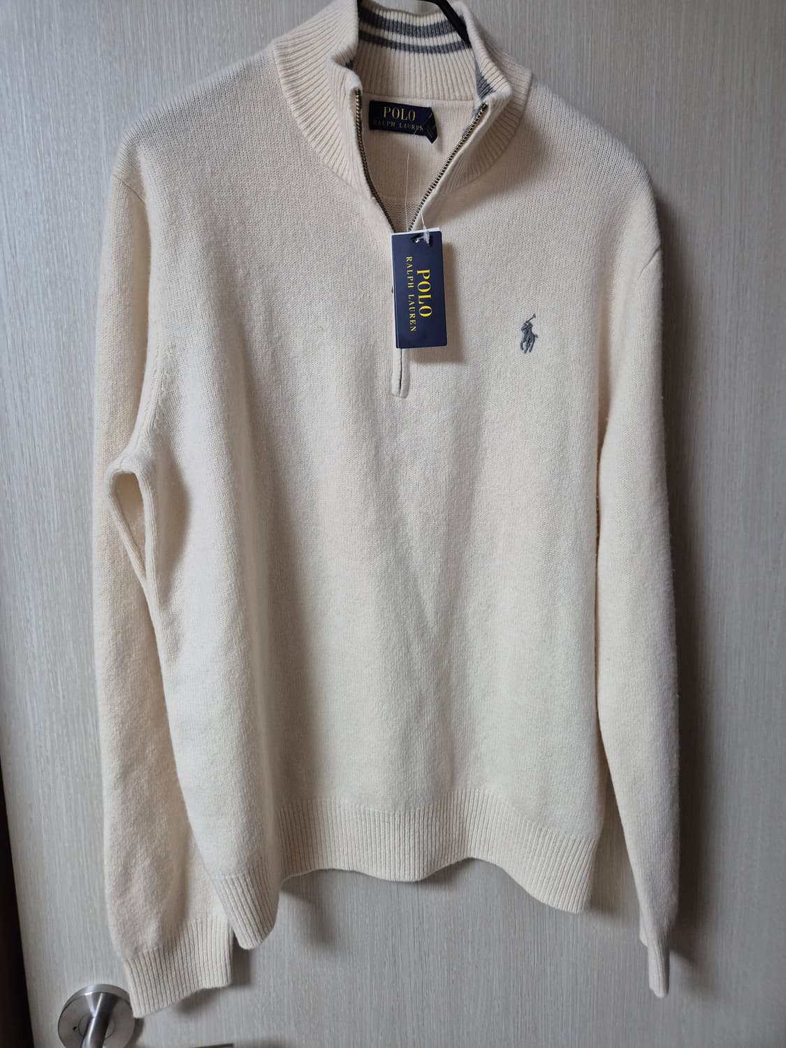 (새제품) 폴로 랄프로렌 하프넥 울 캐시미어  니트 스웨터 라지 상품이미지1
