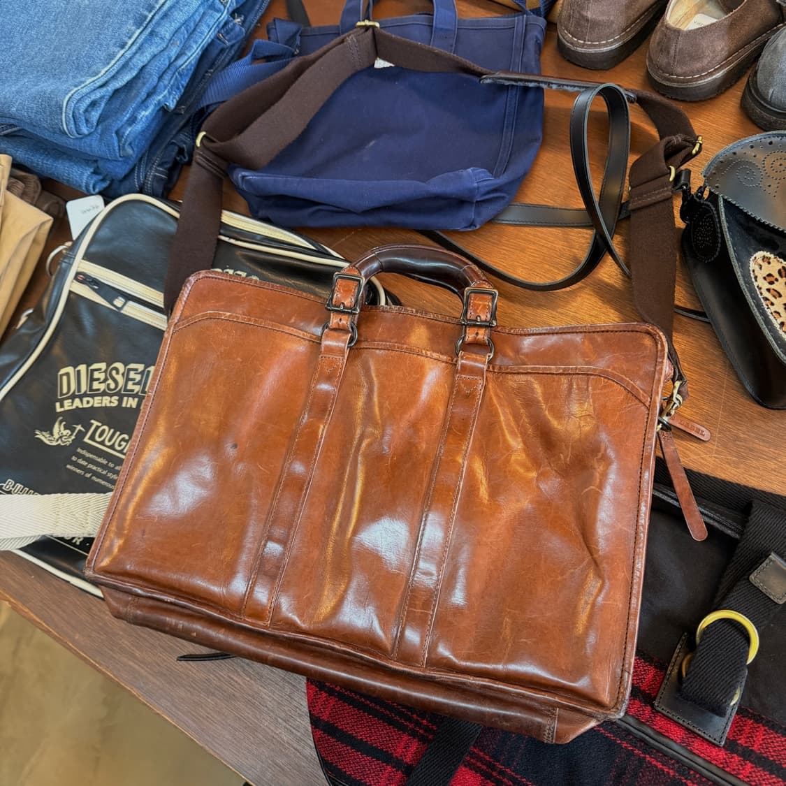 요시다 포터 러기드 레더 브리프케이스 크로스백 상품이미지2