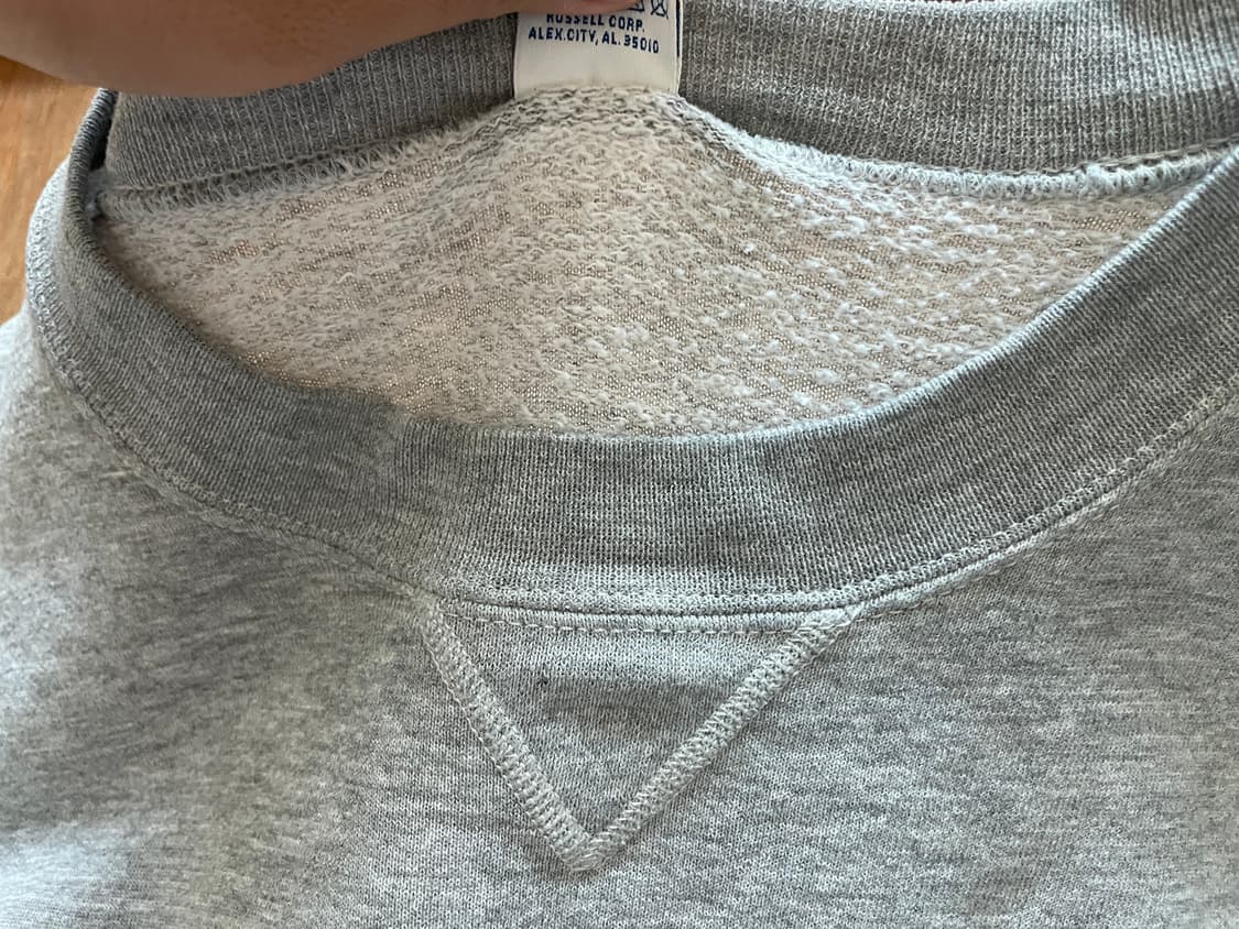 90s 러셀 애슬레틱 스웻셔츠 그레이 미제🇺🇸 상품이미지4