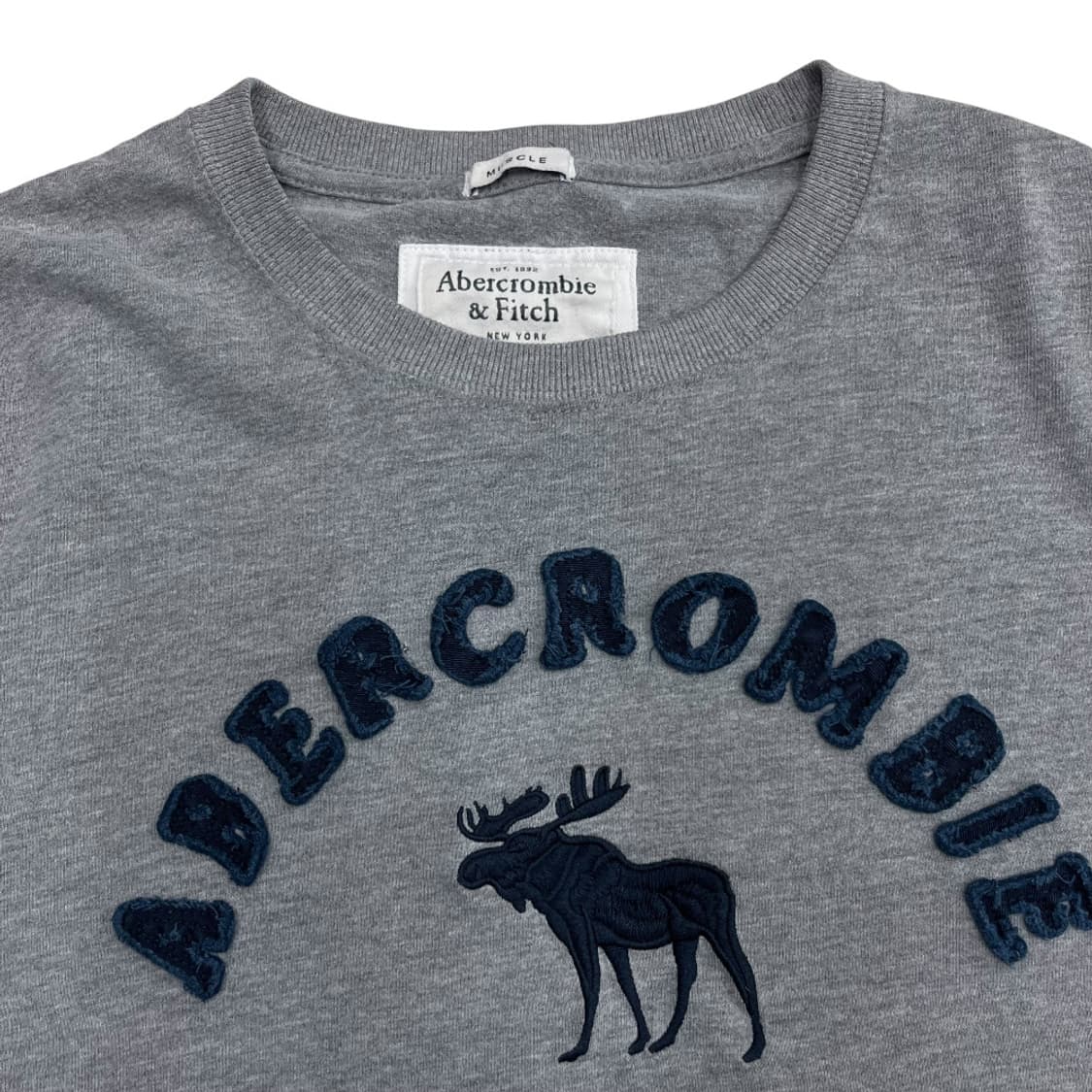 아베크롬비 네이비 순록 패치 차콜 반팔 M 상품이미지4