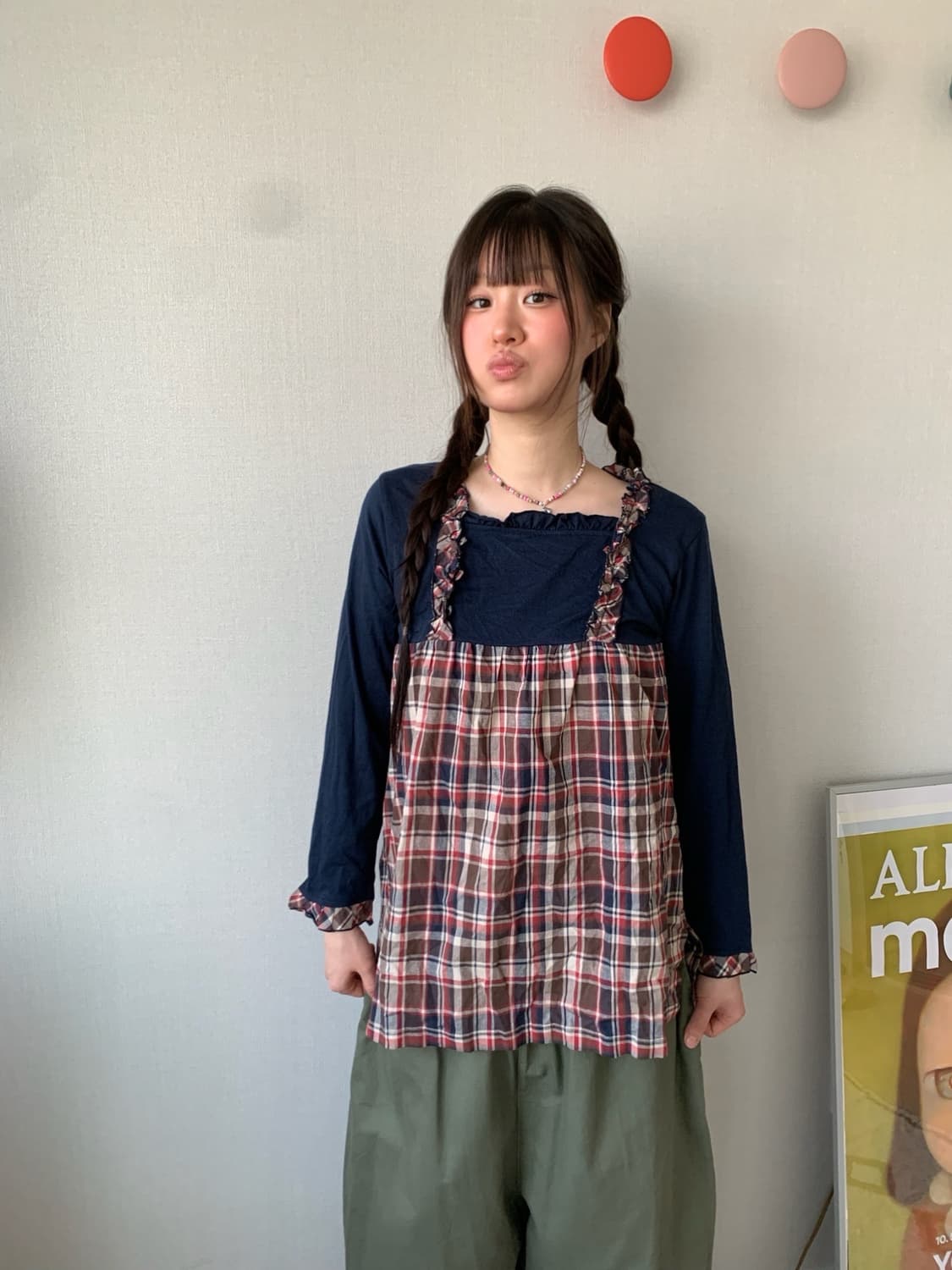 check frill top 상품이미지1