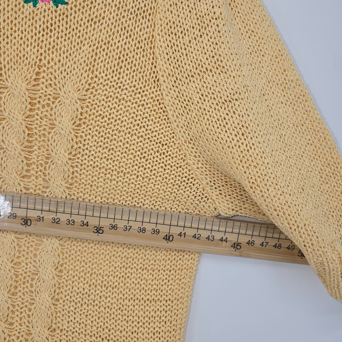 LeShop 꽃자수 니트 옐로우 F 상품이미지6