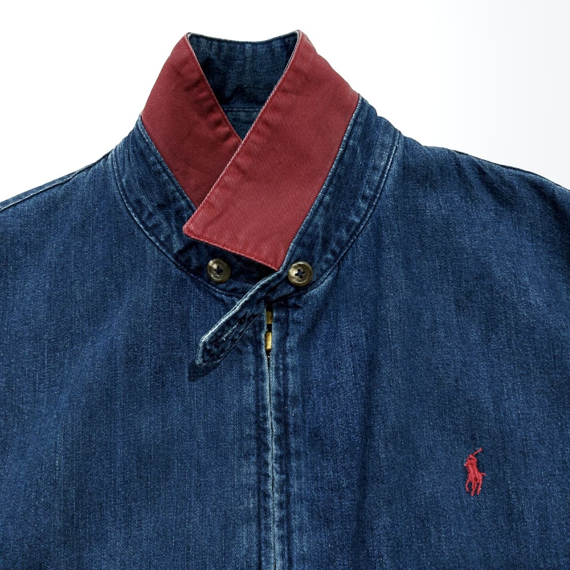폴로 데님 해링턴 블루종 90s usa made 2xl (110 이상) 상품이미지4