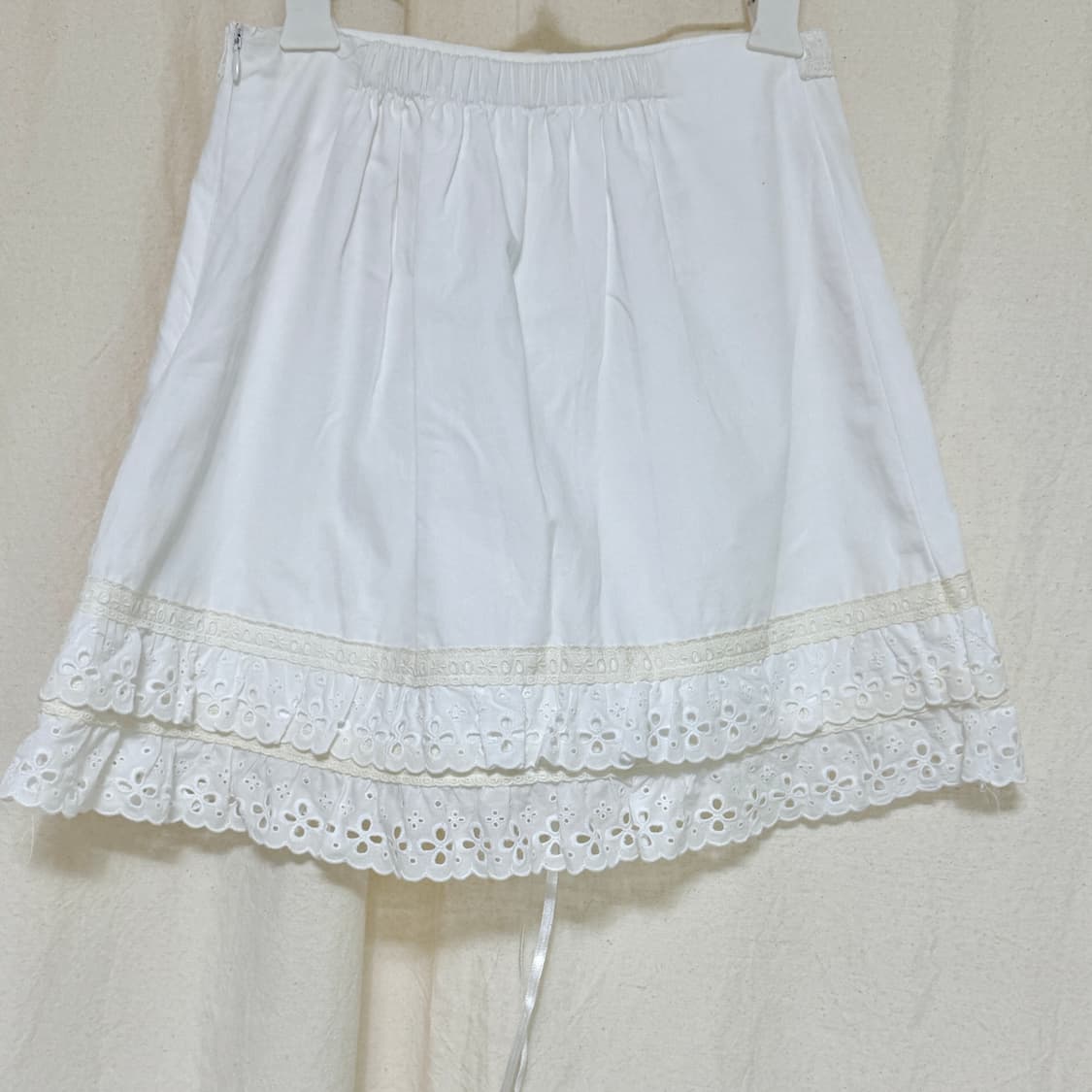 빈티지 화이트 레이스 미니스커트 상품이미지2