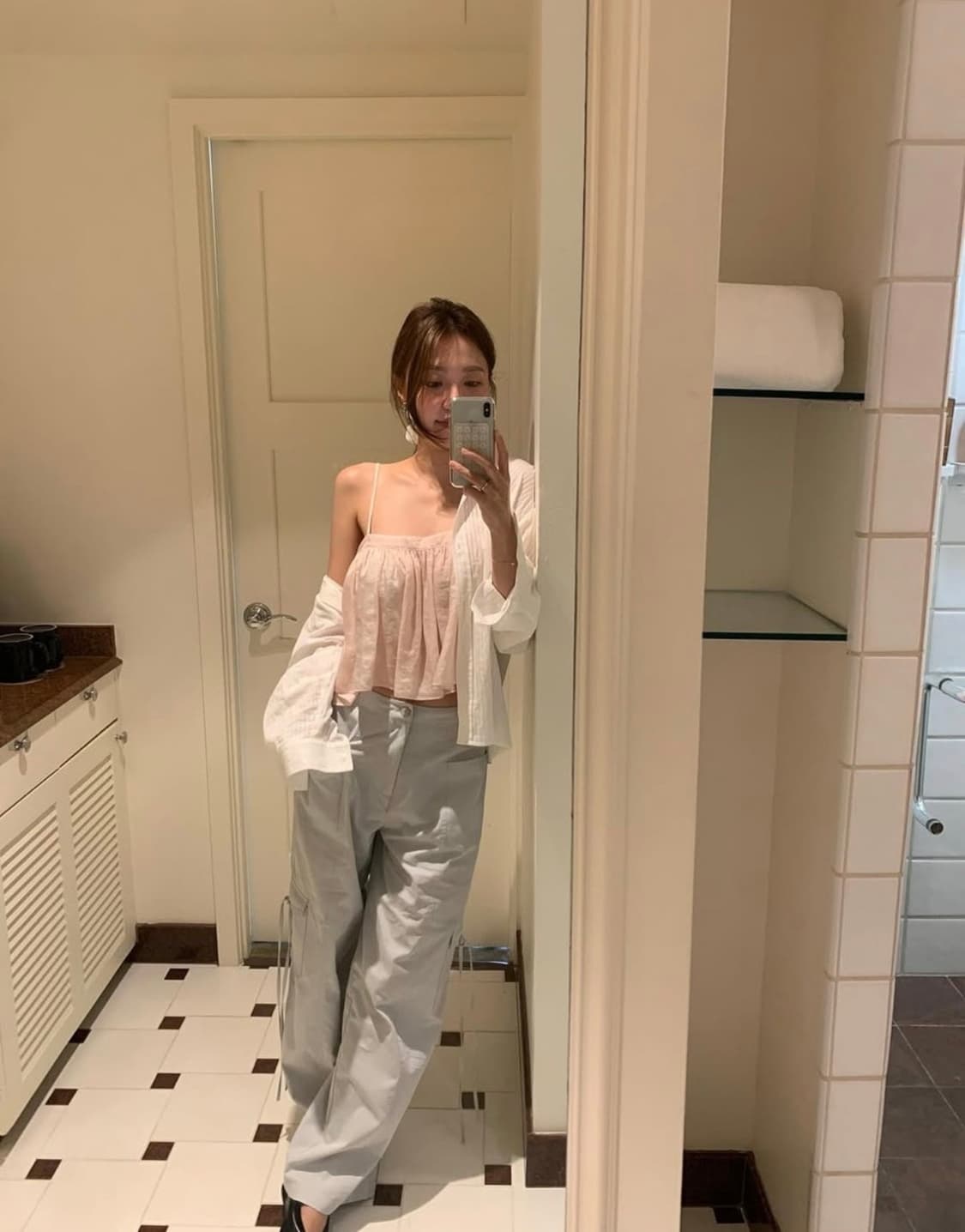 타낫 브리지 셔링 탑 핑크 (리미티드) 상품이미지3