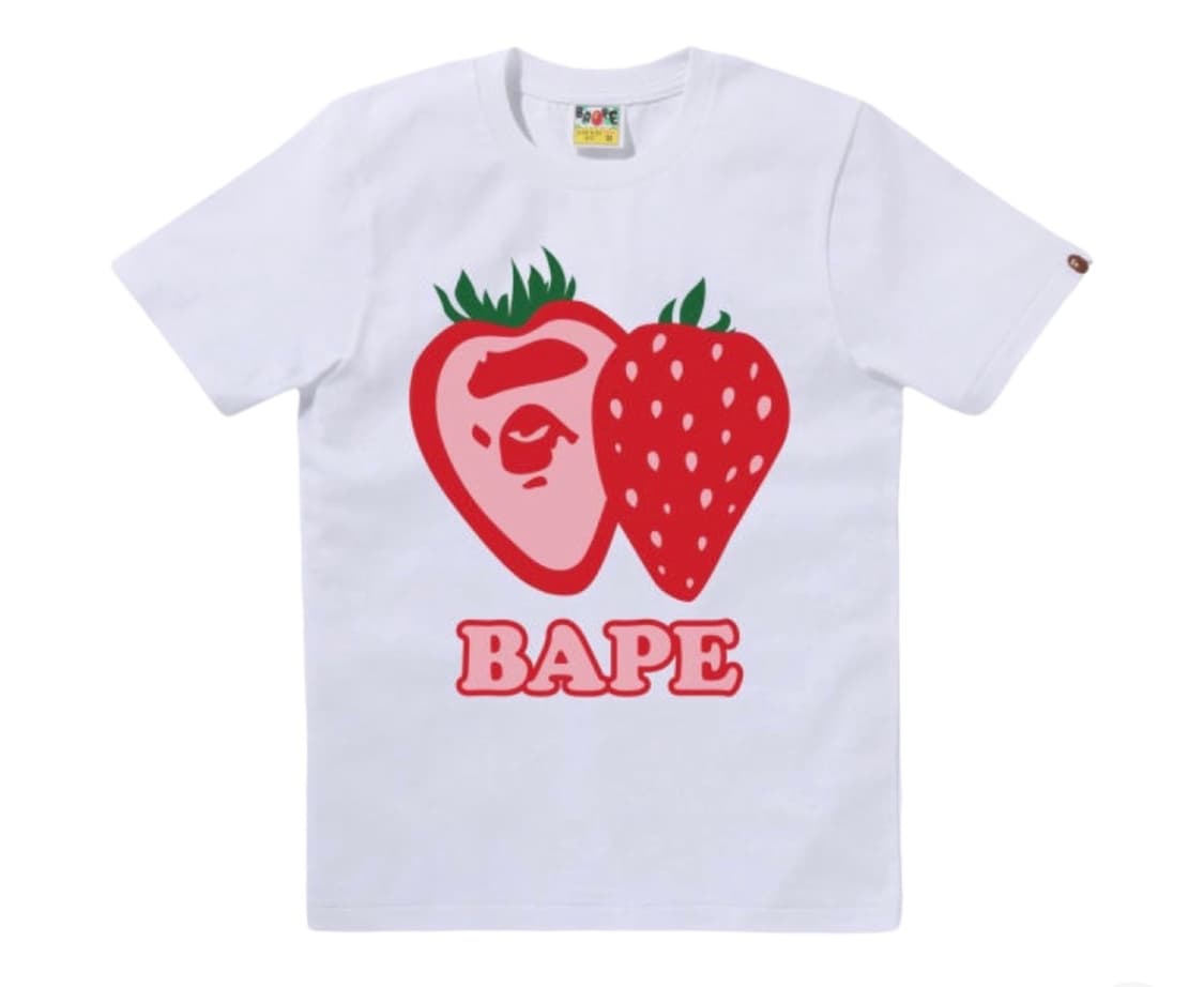 베이프 스트로베리 반팔 화이트 상품이미지1