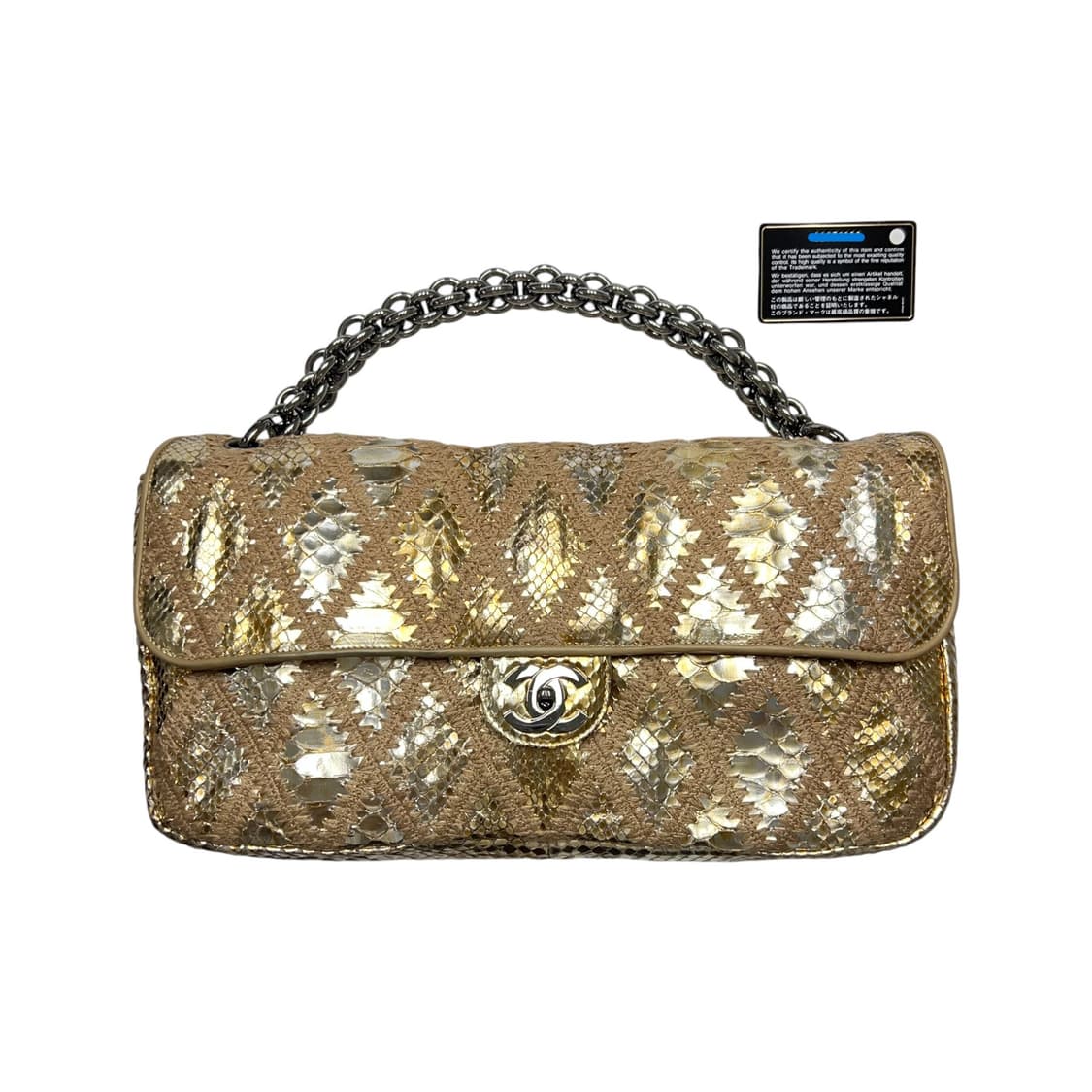 샤넬 클래식 골드 파이톤백 상품이미지1