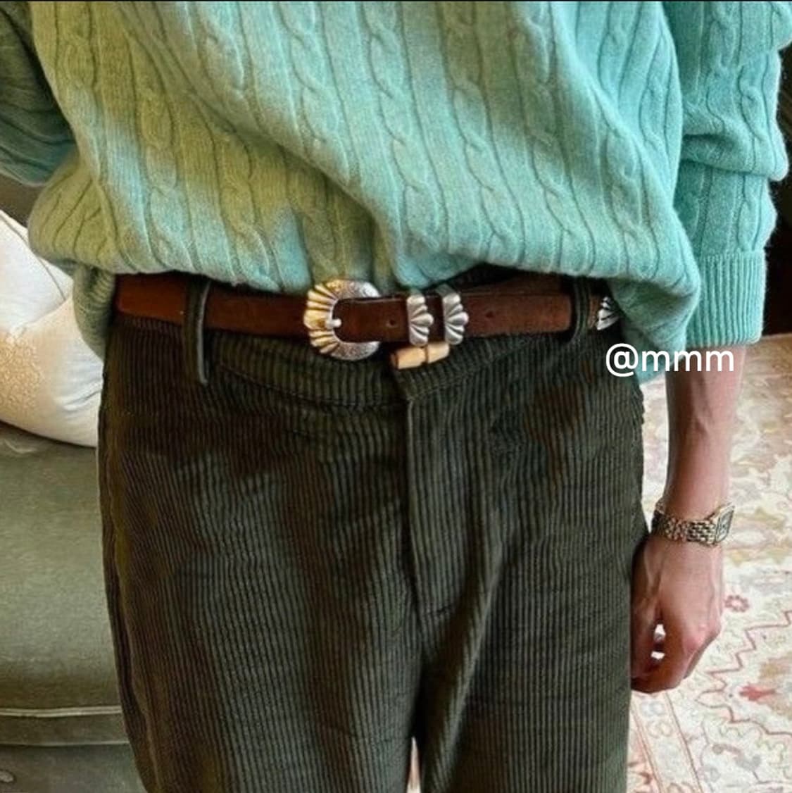 토닉 웨스턴 스웨이드 가죽 벨트 상품이미지1