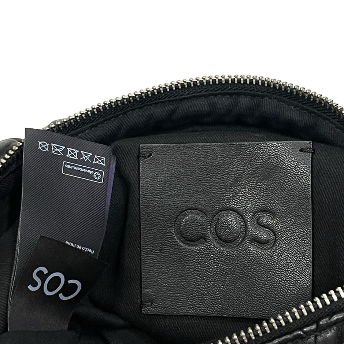 COS 코스 퀄티드 미니백 레더 블랙 올검 가방 상품이미지6