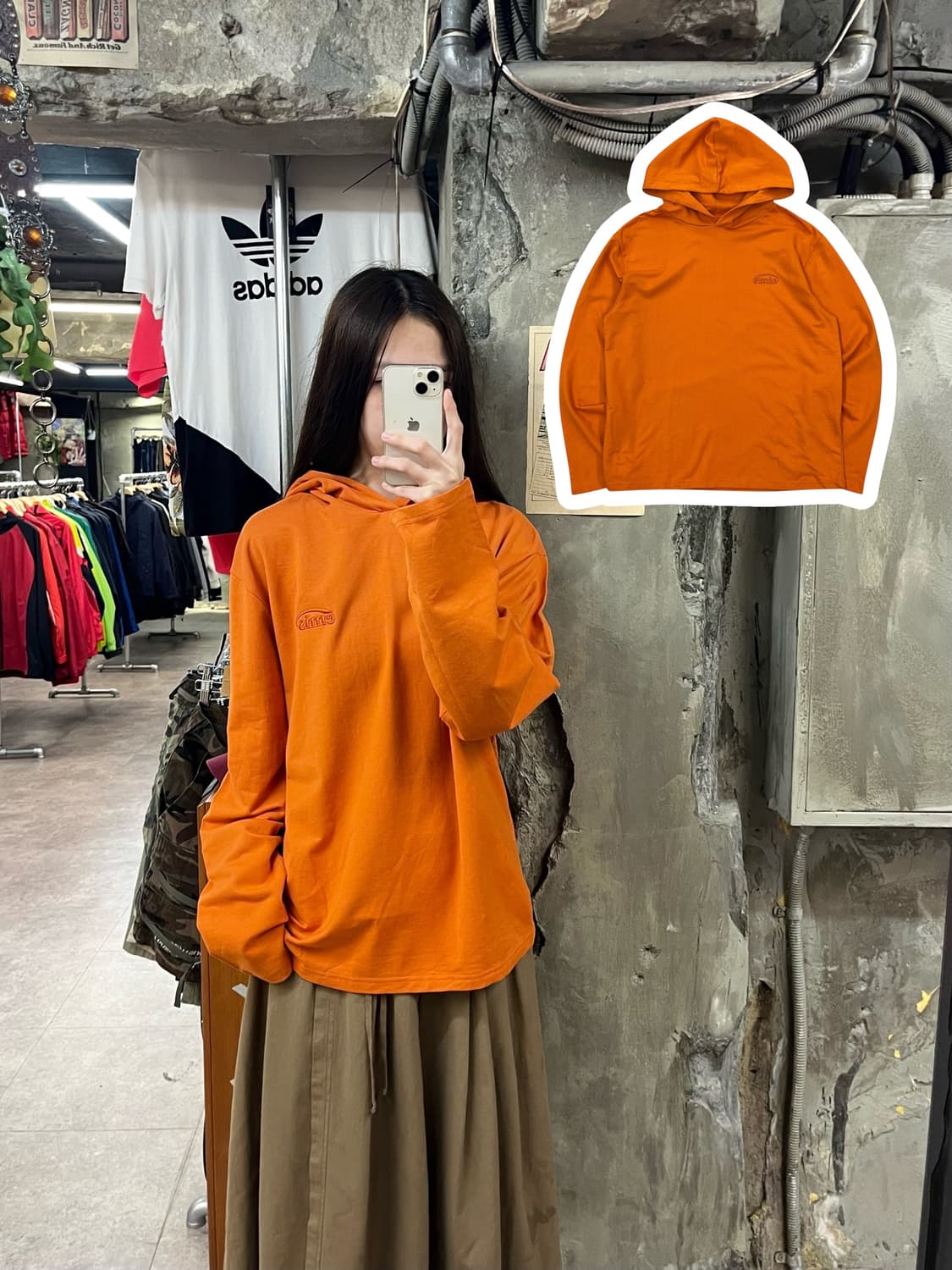 이미스 후드티 오렌지 M #csz1551 상품이미지1