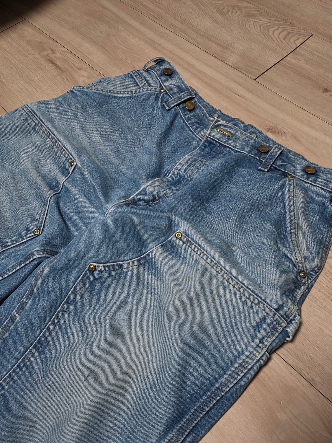 [35"] 빈티지 칼하트 더블니 데님팬츠 팝니다 상품이미지4