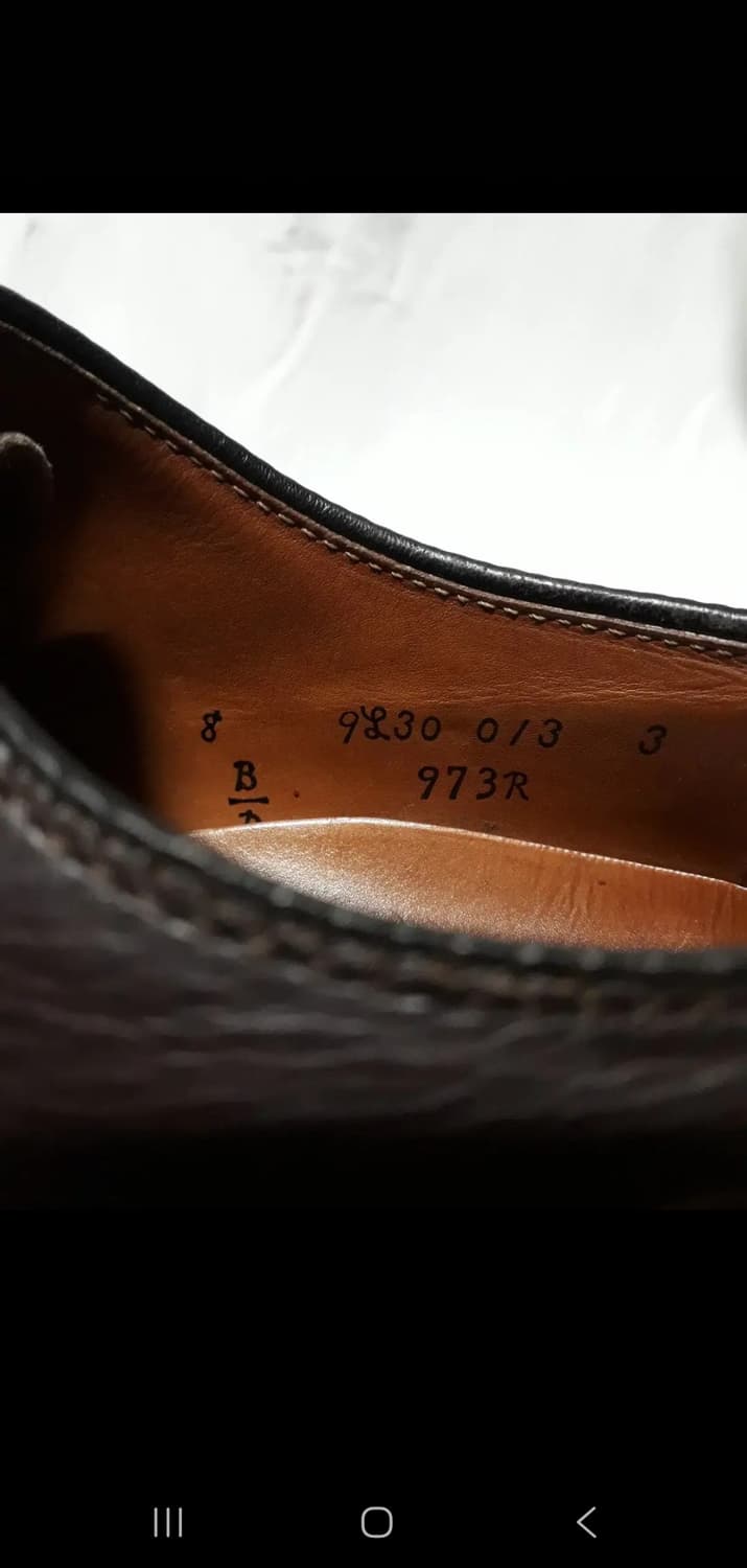 [판매] Alden 973 알든 973 카프 스트레이트 팁 블러처 8d 상품이미지9