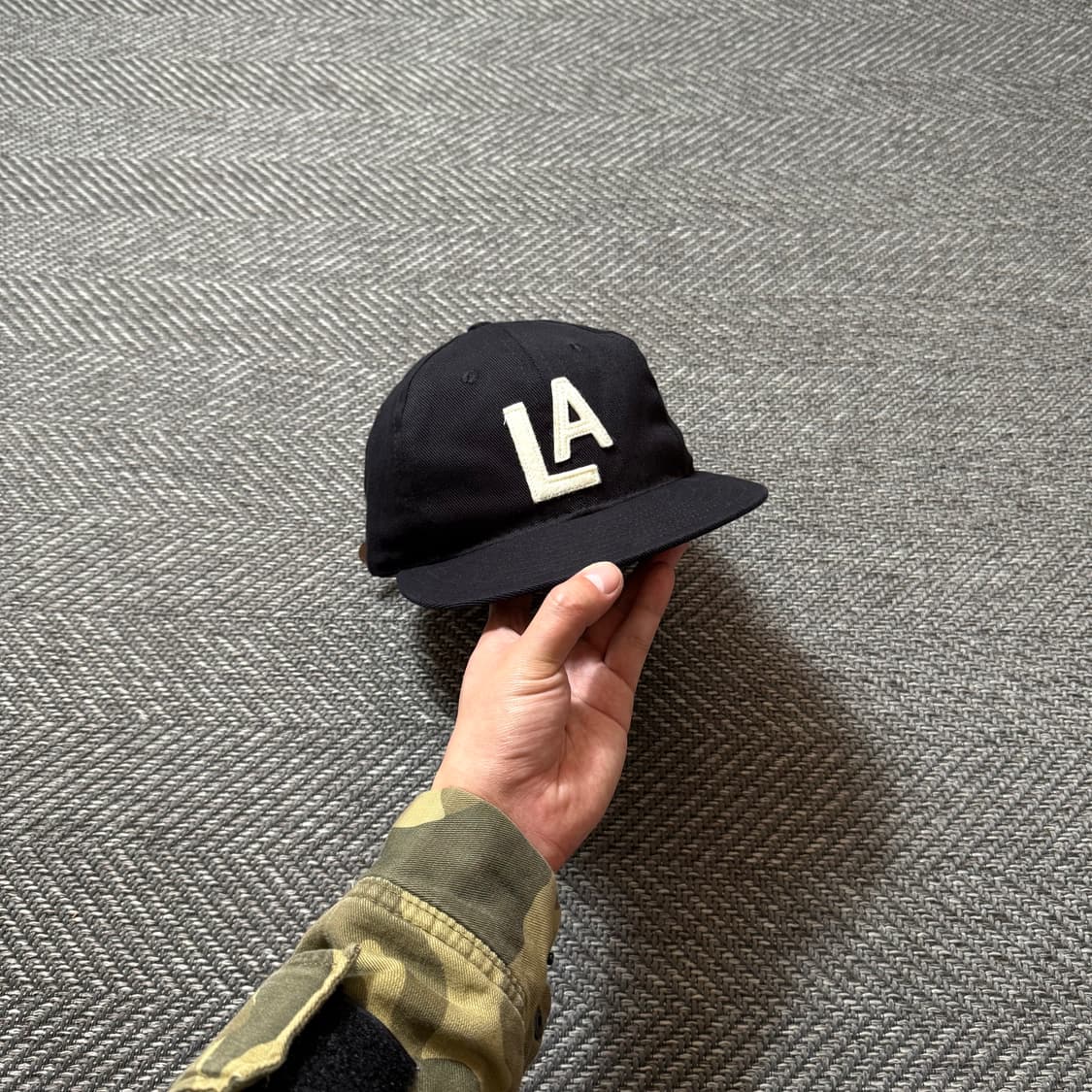 90s 이벳필드 미국제 LA엔젤스 베이스볼 캡 모자 상품이미지1