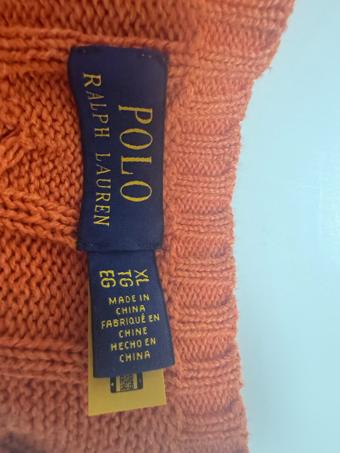 폴로 랄프로렌 케이블 니트 오렌지 XL 상품이미지2