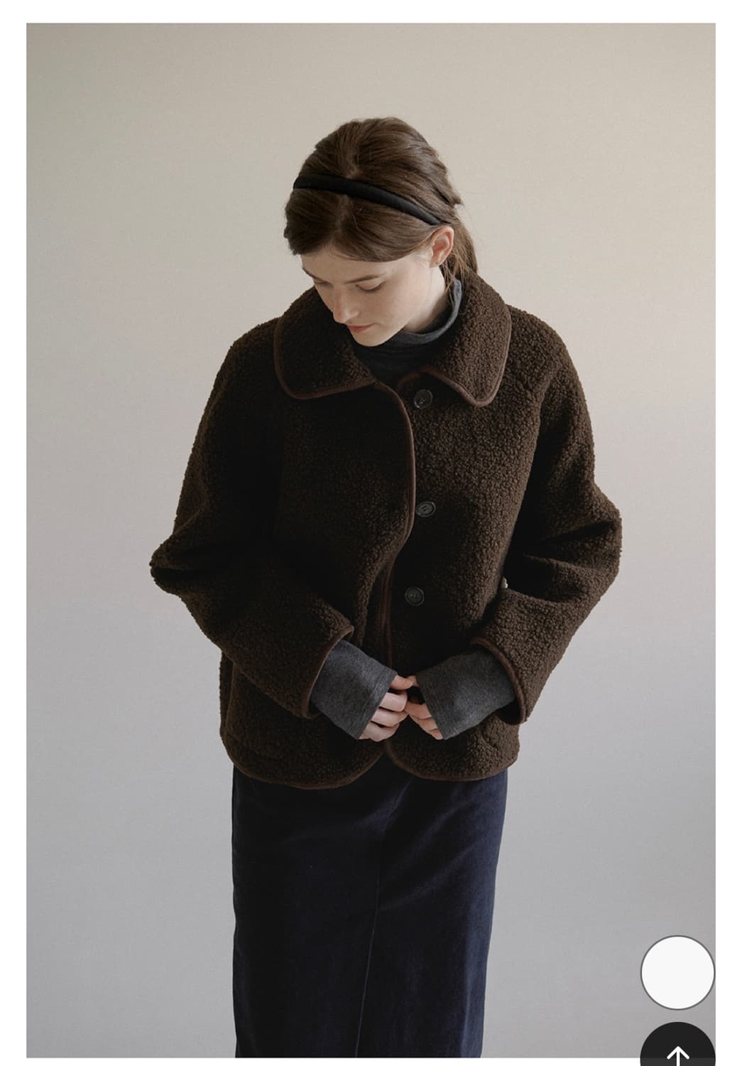 새상품❤️이슈넘버 1.27 부클 자켓 브라운 상품이미지6