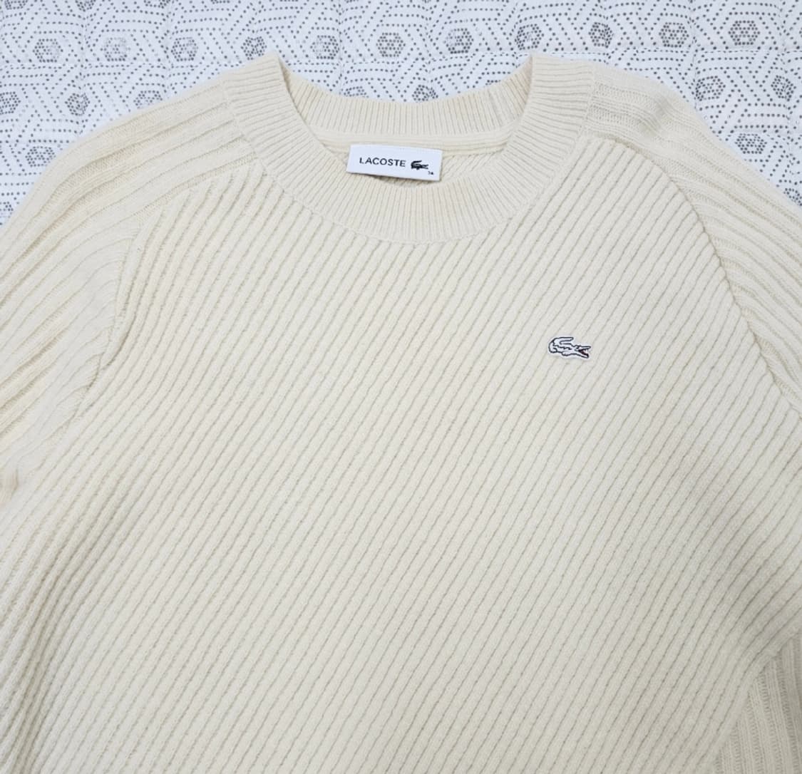 라코스테 아이보리 리브 니트 95 상품이미지2