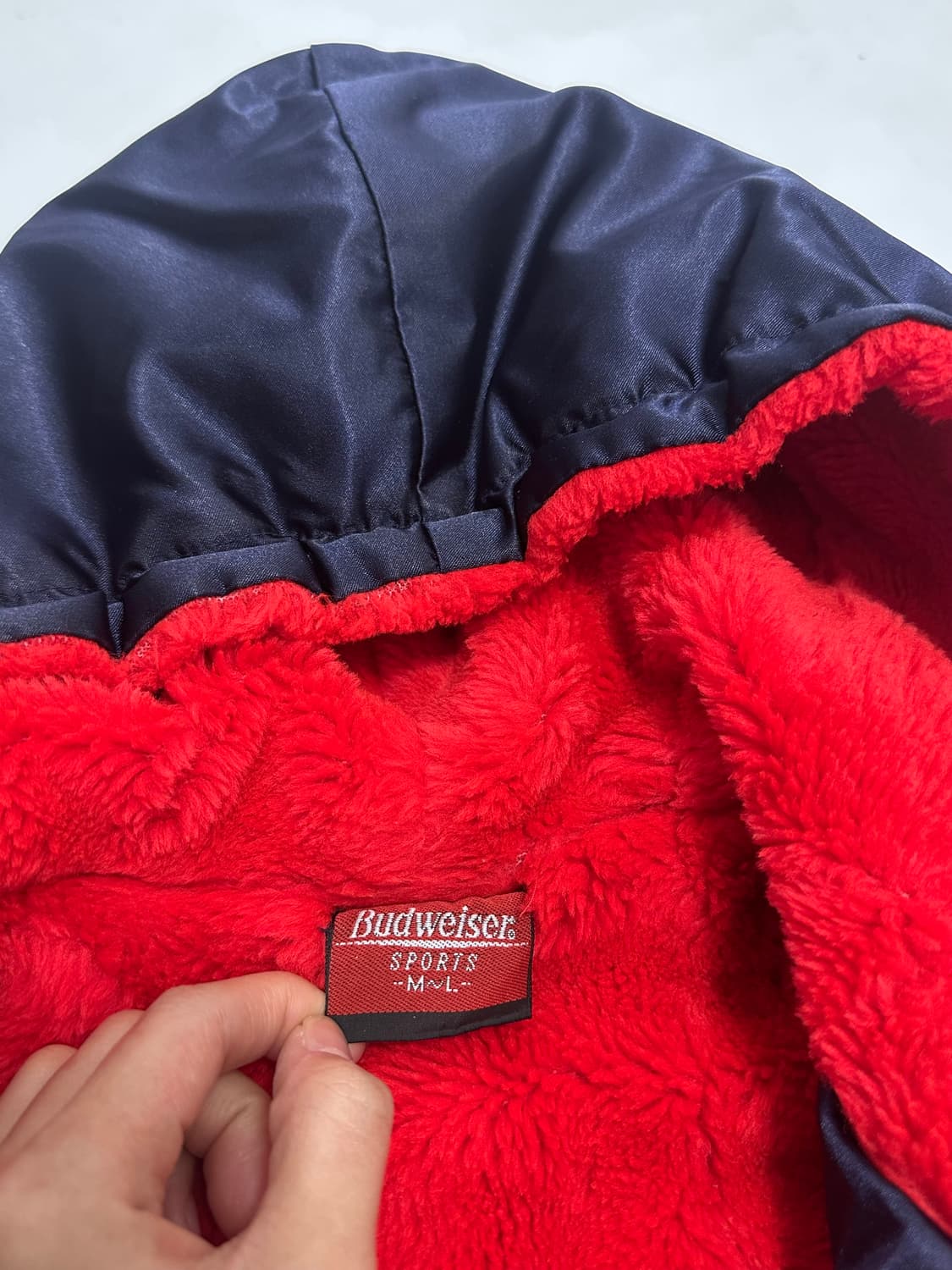 버드와이저 Budweiser 나일론 롱자켓 일본빈티지 올드스쿨 상품이미지7