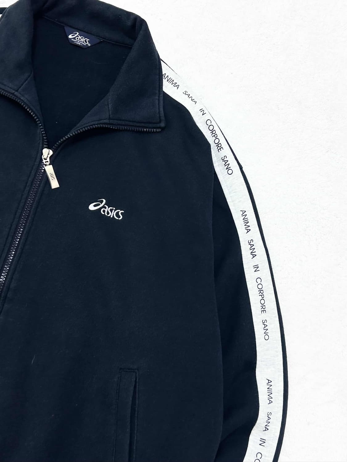 아식스 사이드라인 네이비 코튼 집업 상품이미지6