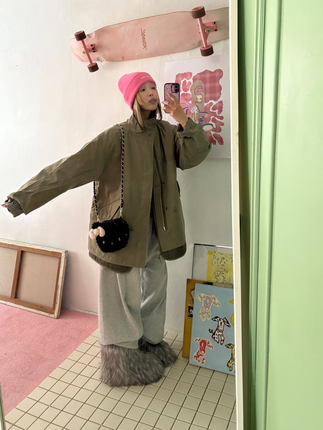 (내피포함) 3-way short coat 쇼트모즈코트 야상 상품이미지2