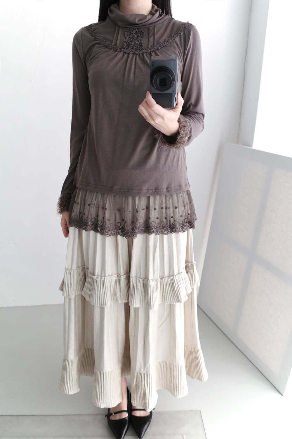 axes famme) shirring long sleeve 상품이미지6