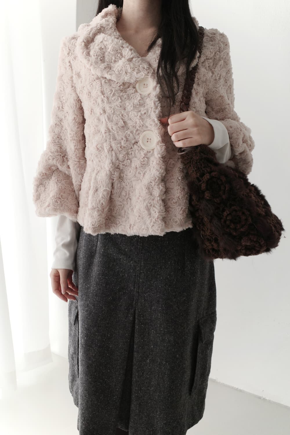flower fur jacket 상품이미지7
