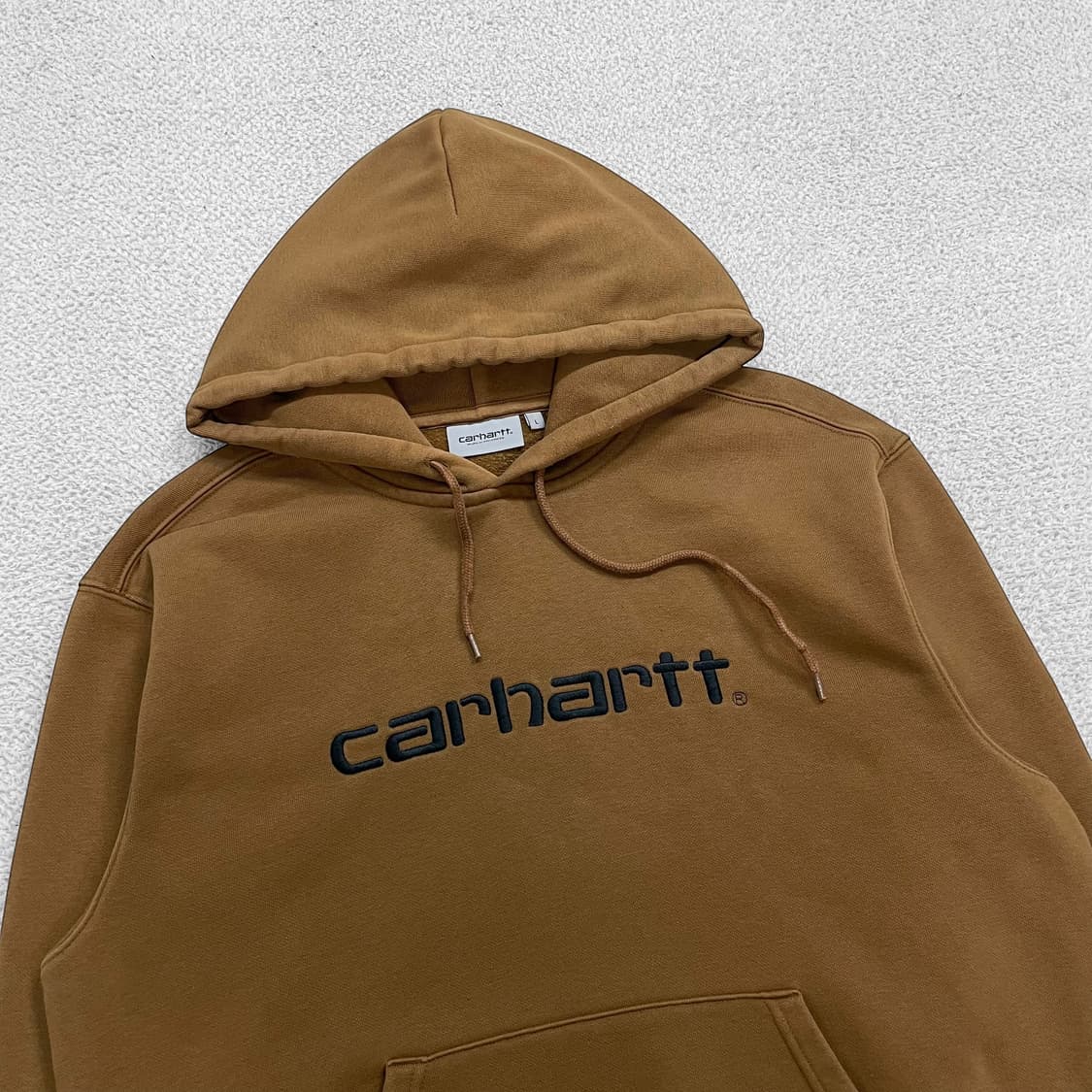 칼하트 Crahartt wip 스펠 로고 후드티 브라운 상품이미지2