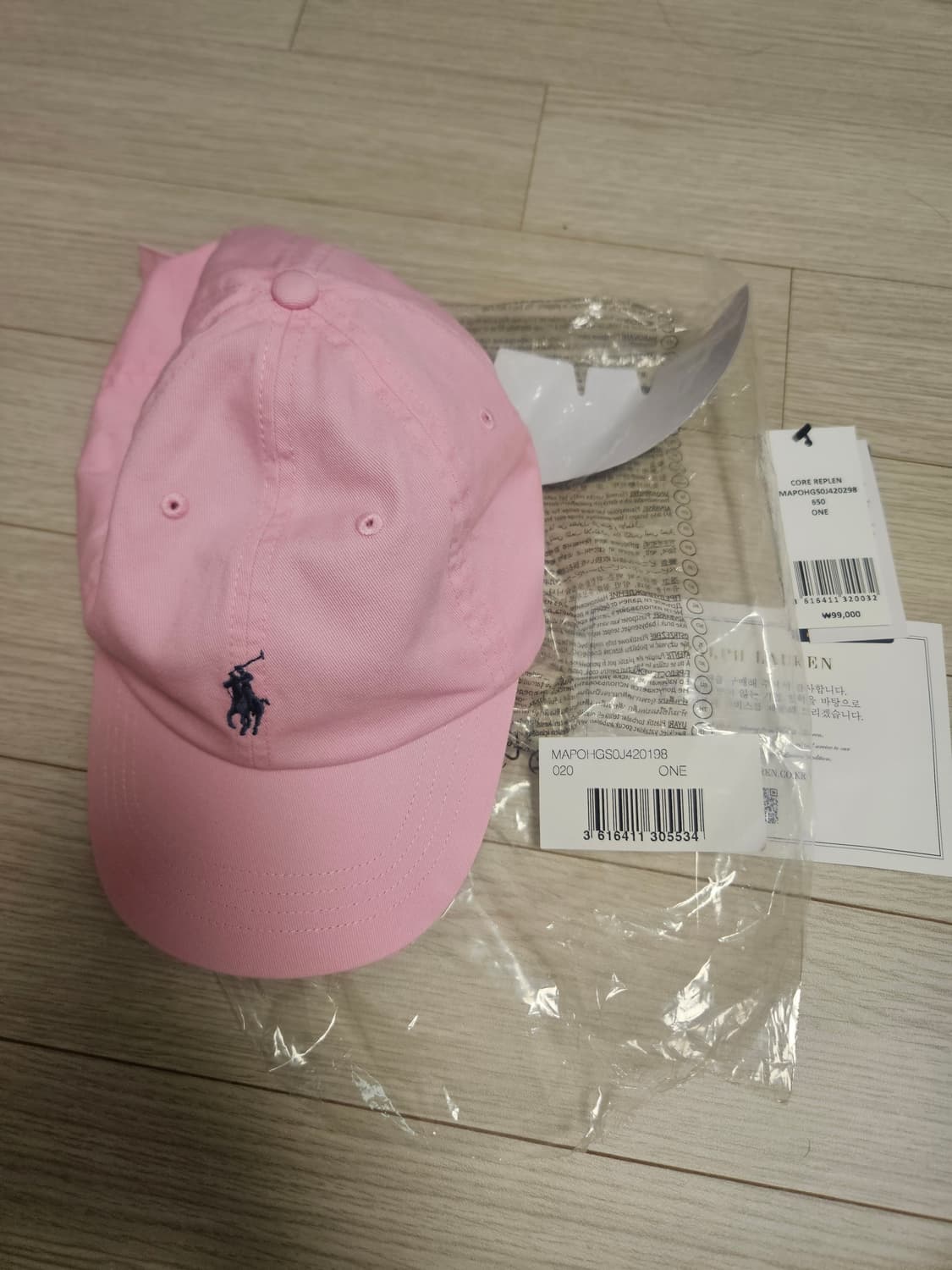 폴로 랄프로렌 연핑크 볼캡 상품이미지1