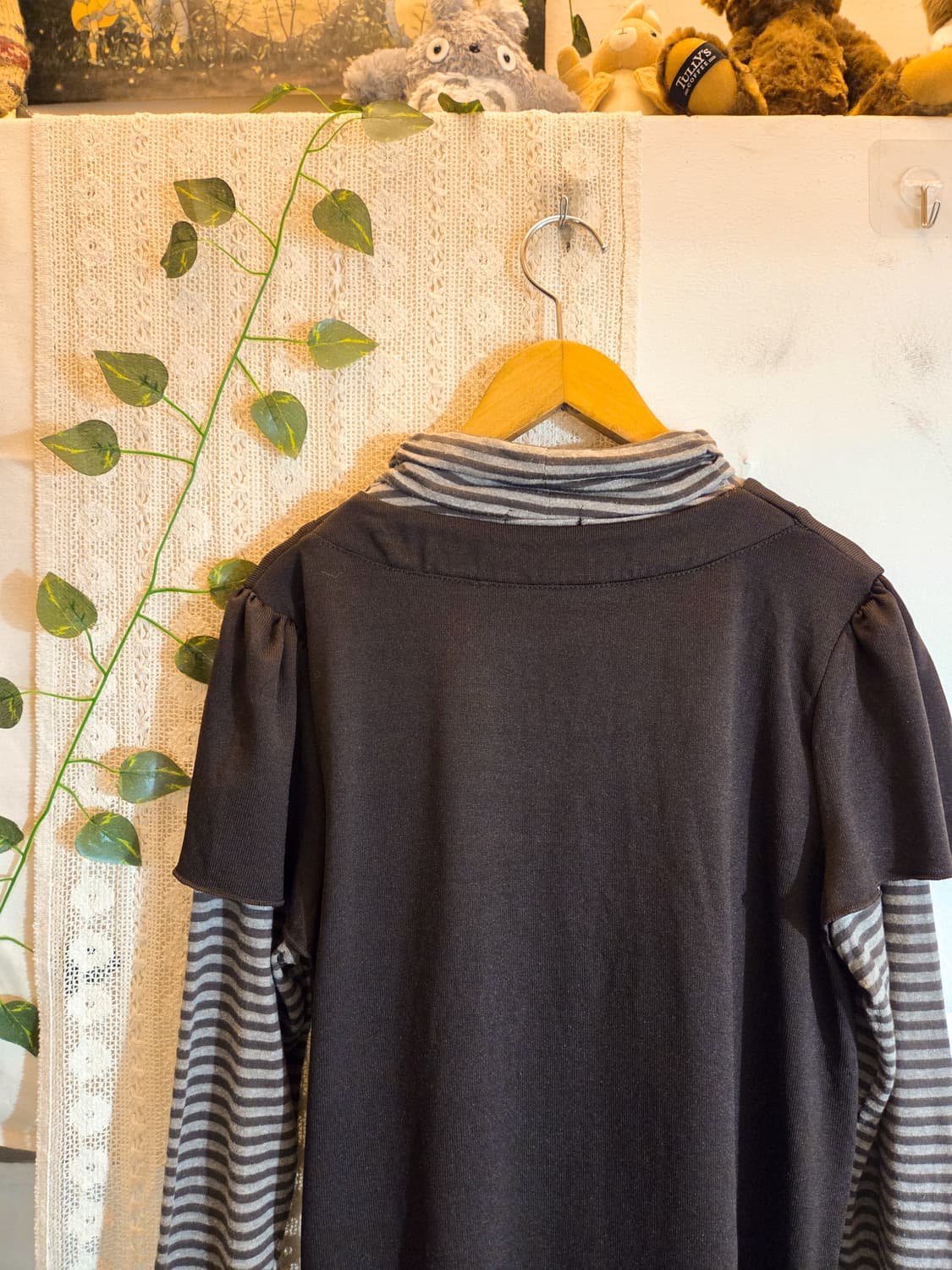 코코아 레이어드 일체형 탑 상품이미지5