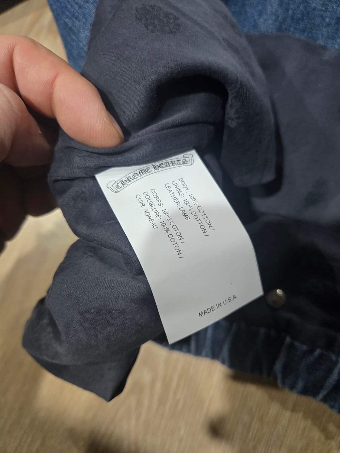 크롬하츠 트리플 화이트 레더패치 데님 아노락 후드(새상품) 상품이미지10