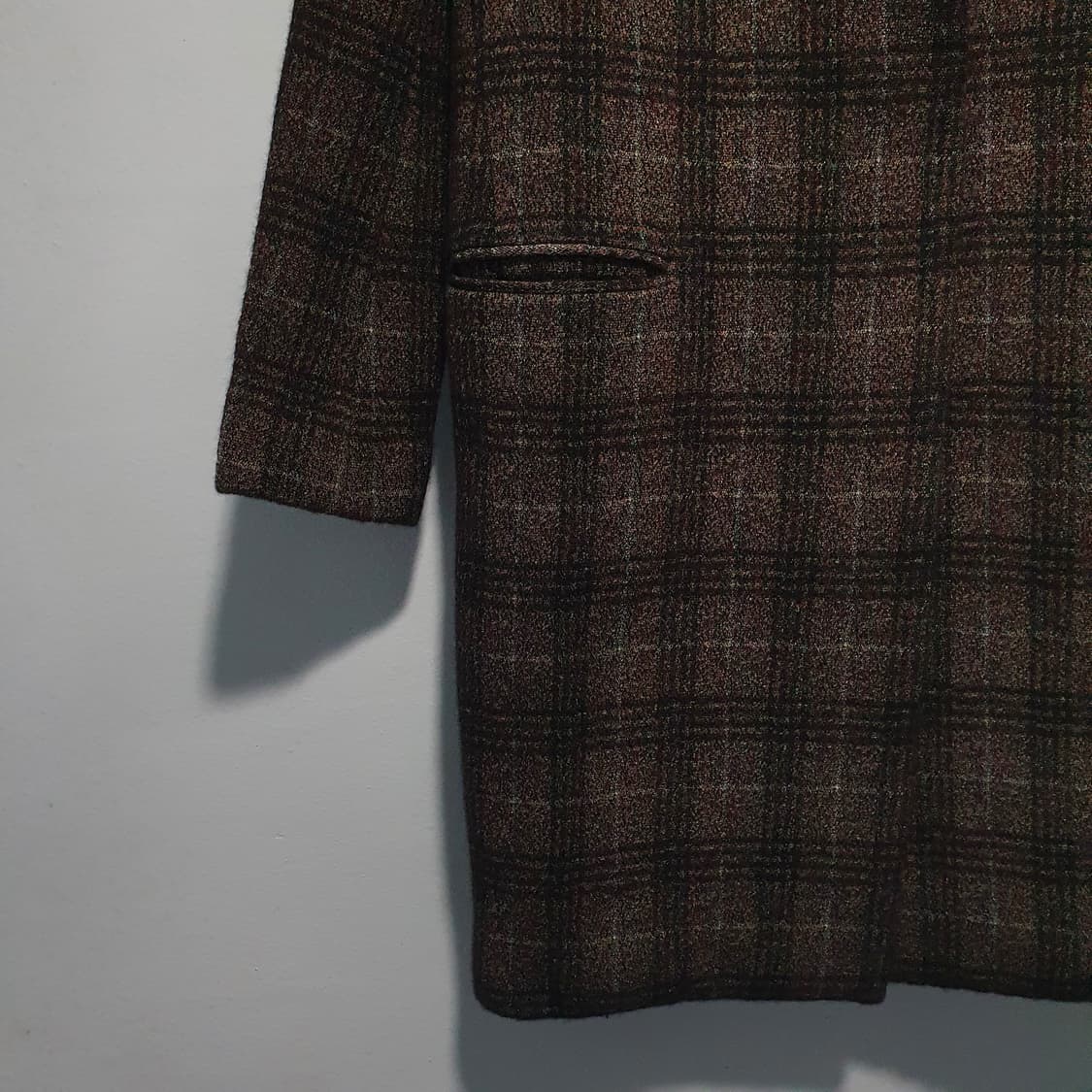 Theory 띠어리 울 플레이드 에센셜 체크 코트 한혜진 상품이미지4