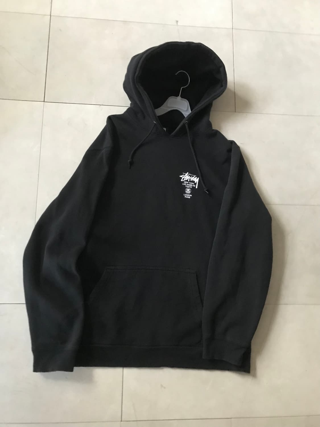 스투시 월드투어 블랙 후드티 상품이미지8