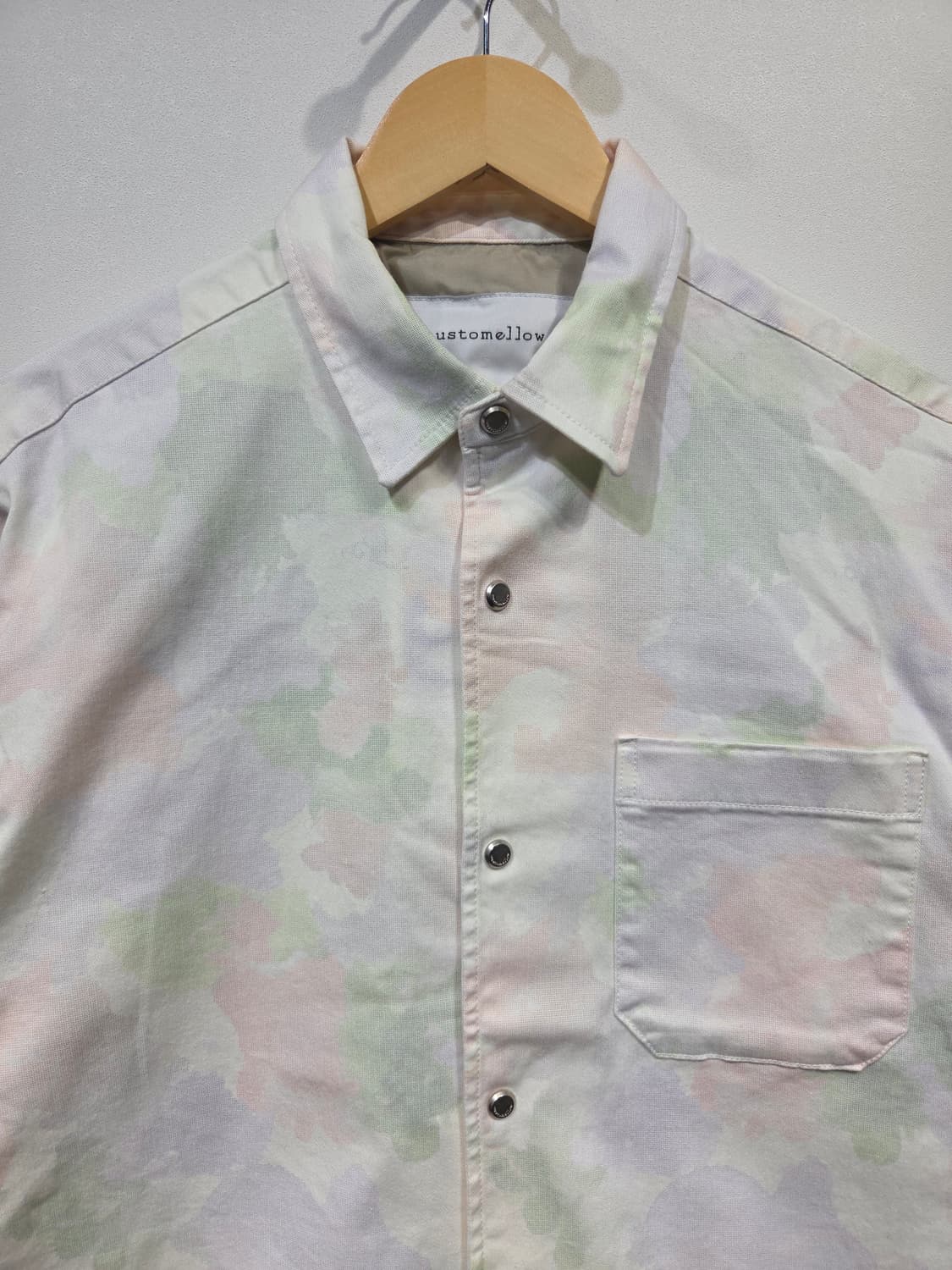 Customellow 커스텀멜로우 파스텔 카모 스냅 셔츠 상품이미지3