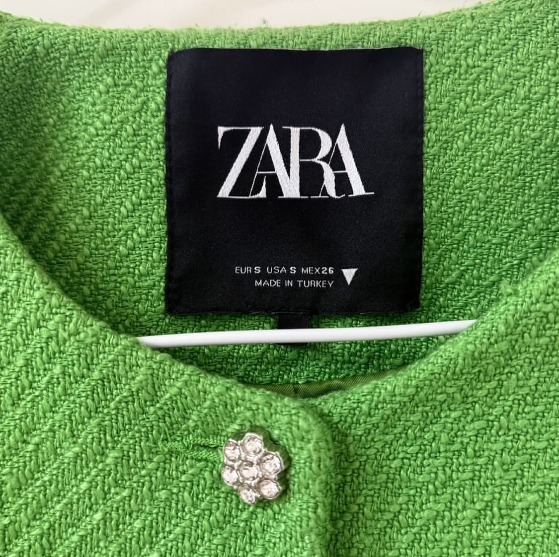 [ZARA] 리미티드 그린 트위드 자켓(실크안감/상태최상) 상품이미지8