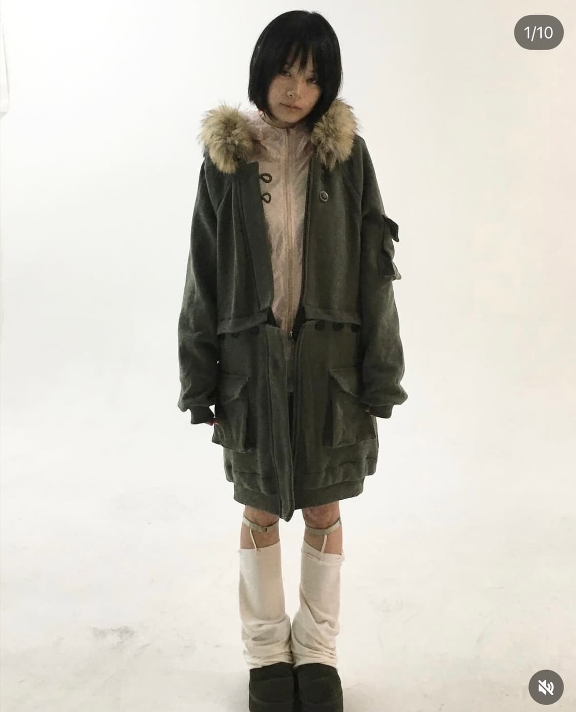  오스하이 2way Fur Hood Zip Up oshigh 상품이미지1